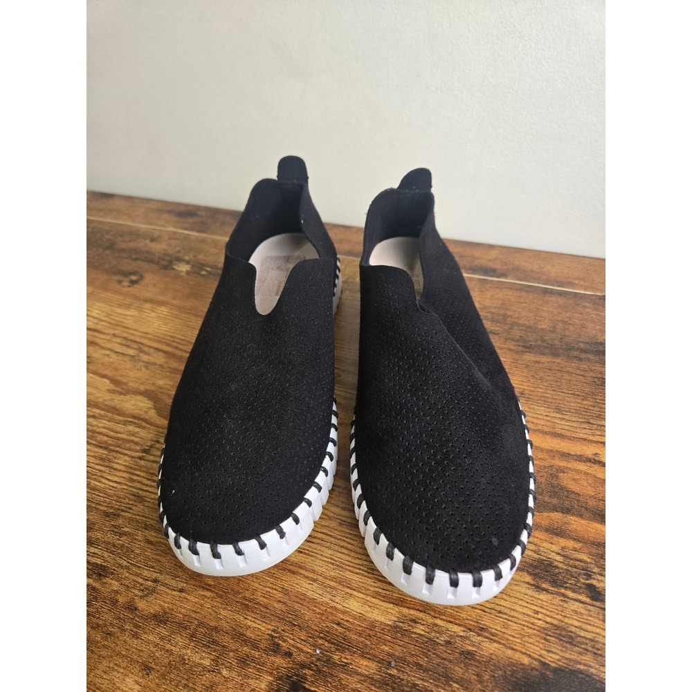 Ilse Jacobsen Tulip 139 Black Perforated Slip On Sneakers Womens 38 US 7.5-8 - Picture 2 of 8